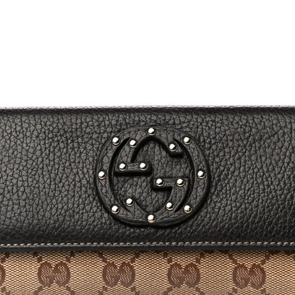 Gucci Calfskin Monogram Blondie Continental Wallet Dark Brown 3 of 11