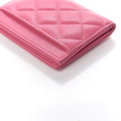 Chanel Caviar Quilted Card Holder Wallet Pink 12 of 15