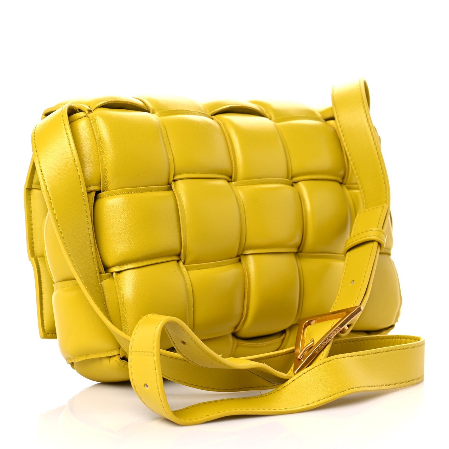 Nappa Maxi Intreccio Padded Cassette Crossbody Bag