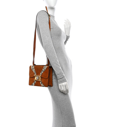 Gucci Snakeskin Suede Osiride Shoulder Bag Bright Cuir 2 of 11