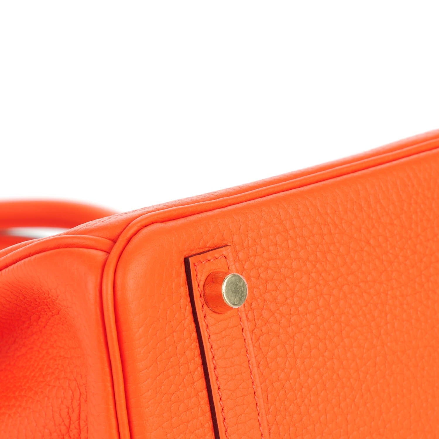 Hermes Taurillon Clemence Birkin 30 Orange Poppy 8 of 27