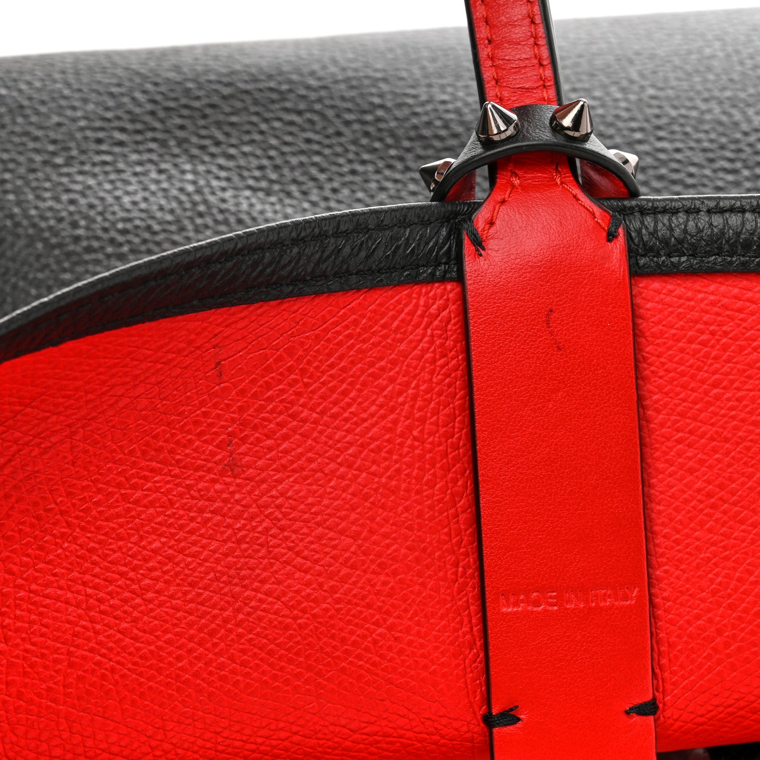 Christian Louboutin Calfskin Spikes East West Cabata Tote Black 17 of 17