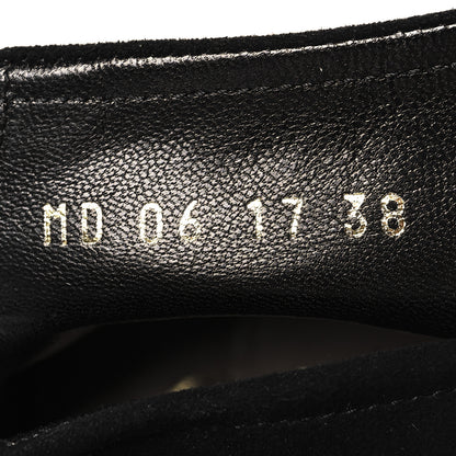 Christian Dior Suede La Belle D Bow Ankle Boots 38 Black 7 of 9