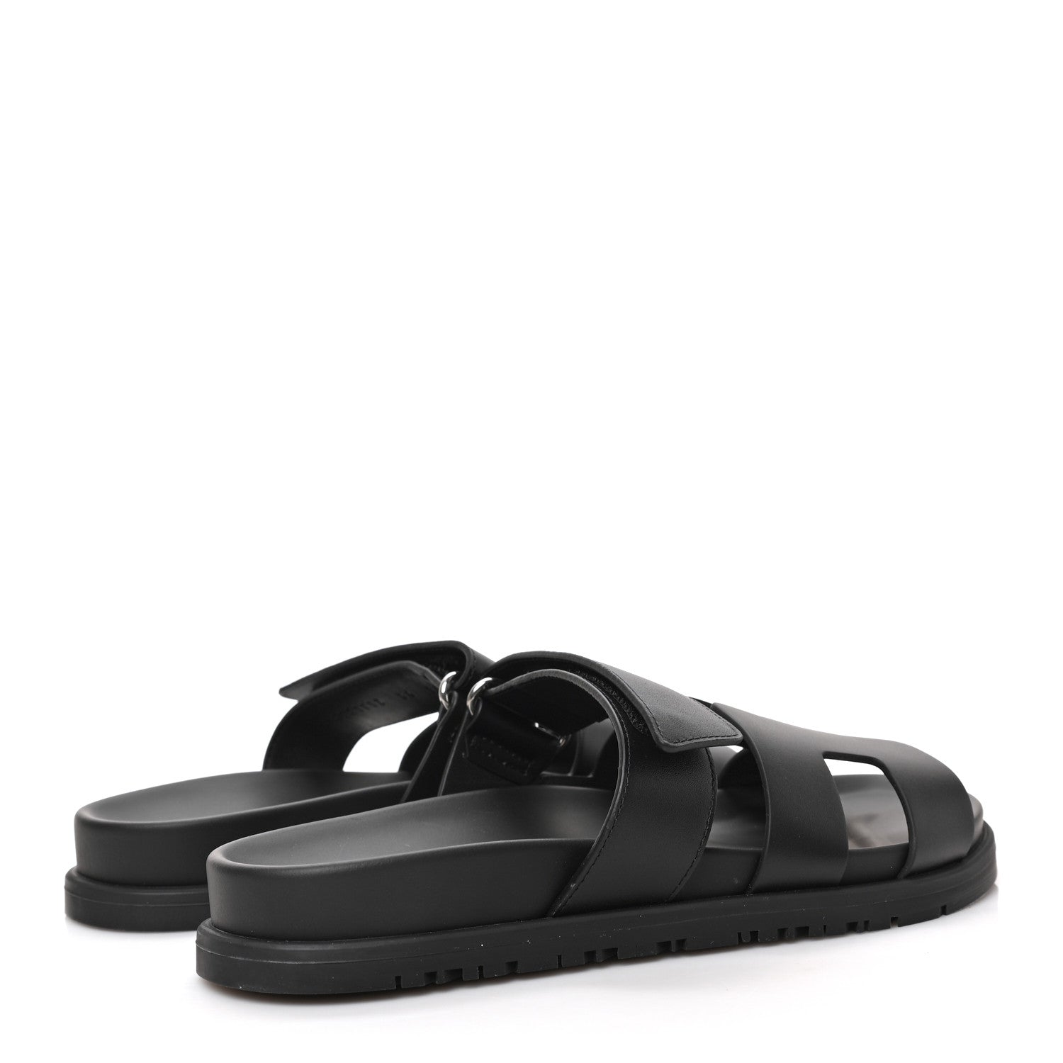 Hermes Calfskin Womens Chypre Sandals 36 Black 4 of 9
