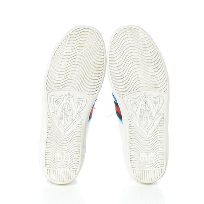 Gucci Calfskin Lace Ayers Sylvie Web New Womens Ace High Top Sneakers 35.5 White 5 of 11