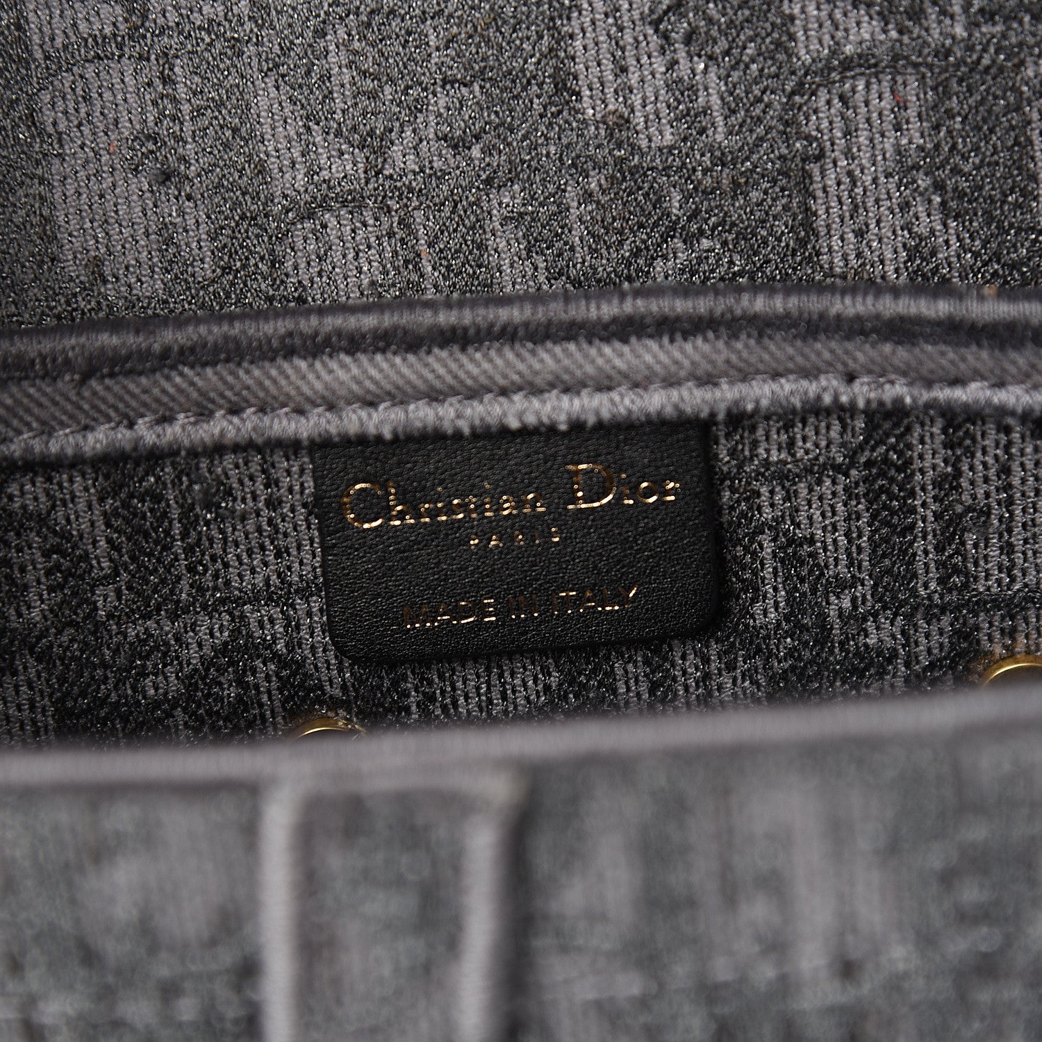 Christian Dior Oblique Denim Saddle Bag Grey 5 of 9