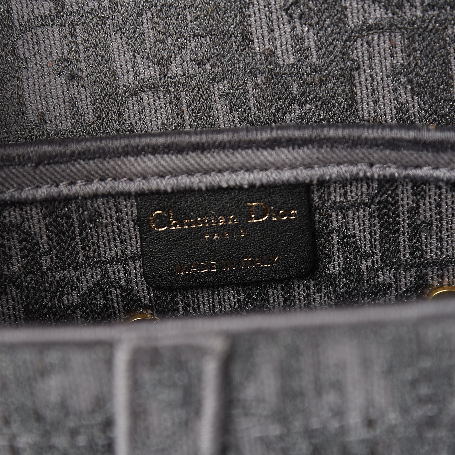 Oblique Denim Saddle Bag Grey