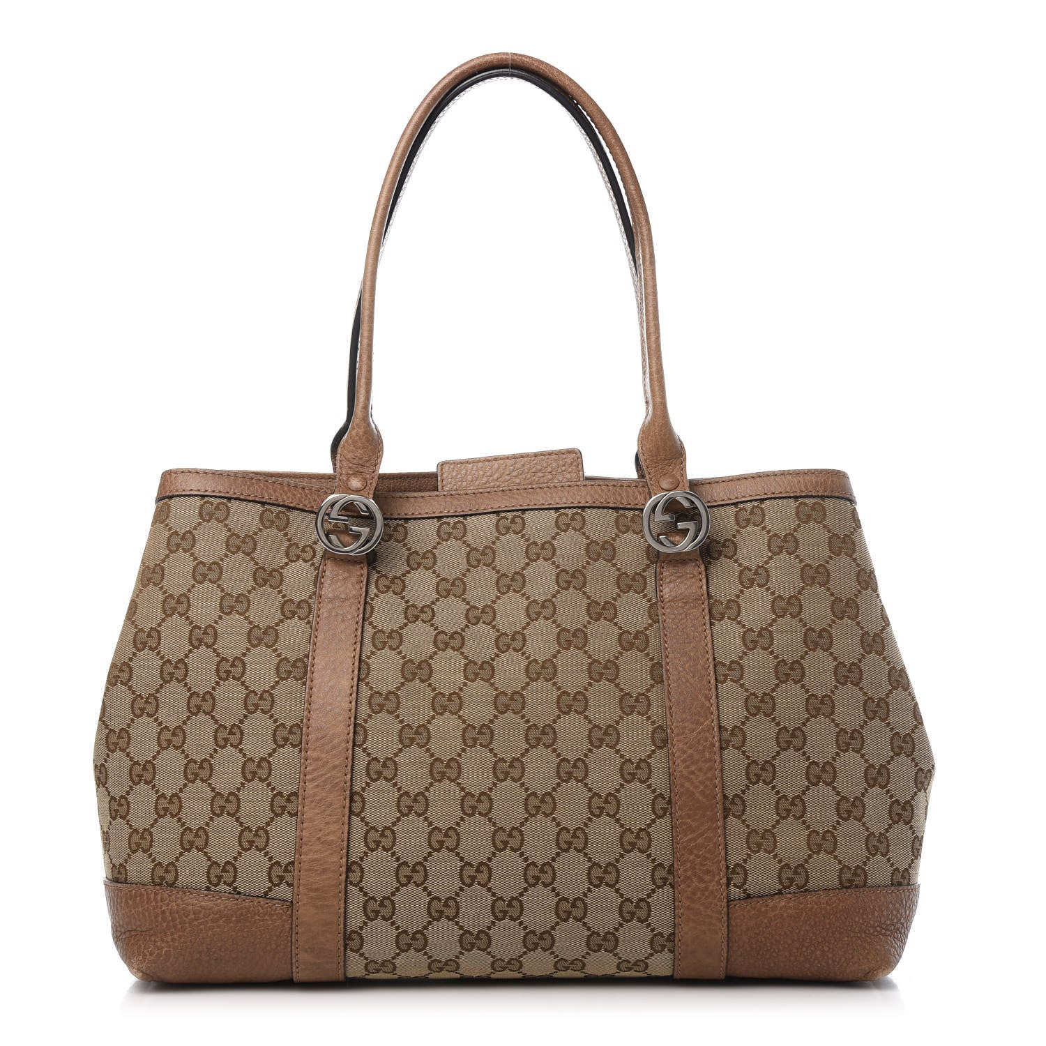 Gucci Monogram Old Libeccio Miss GG Tote Beige Ebony Light Brown 1 of 11