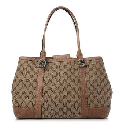 Gucci Monogram Old Libeccio Miss GG Tote Beige Ebony Light Brown 1 of 11