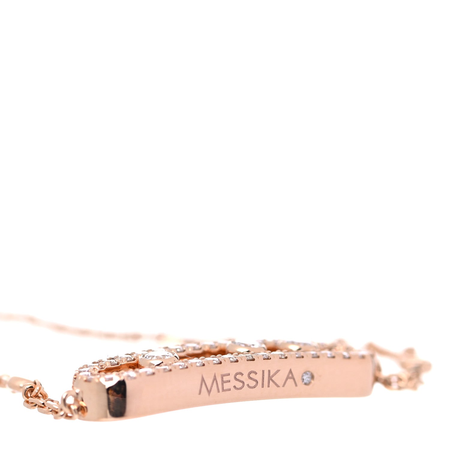 Messika 18K Rose Gold Diamond Pave Baby Move Classic Bracelet 7 of 8
