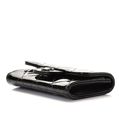 Chanel Patent Quilted Flap Card Holder Black 3 of 6