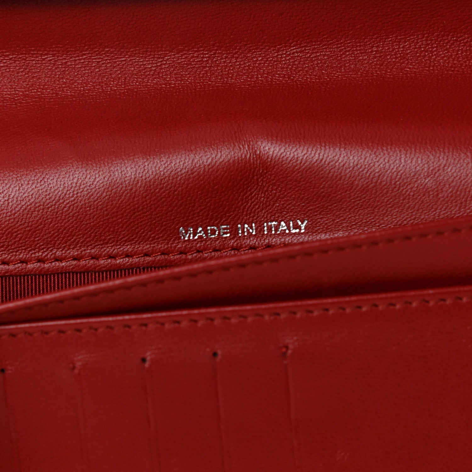 Chanel Lambskin Quilted Large Zip Around Organizer Wallet Red 7 of 13