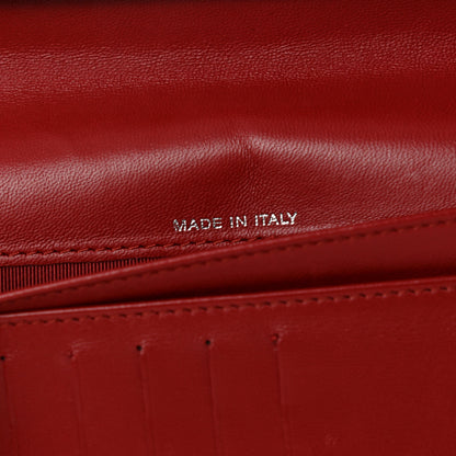 Chanel Lambskin Quilted Large Zip Around Organizer Wallet Red 7 of 13