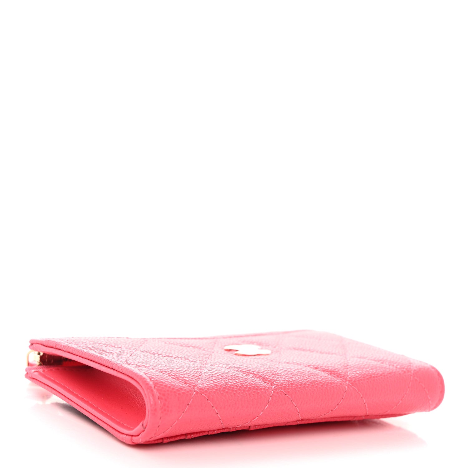 Chanel Caviar Quilted CC Zip Around Card Holder Rose 4 of 10