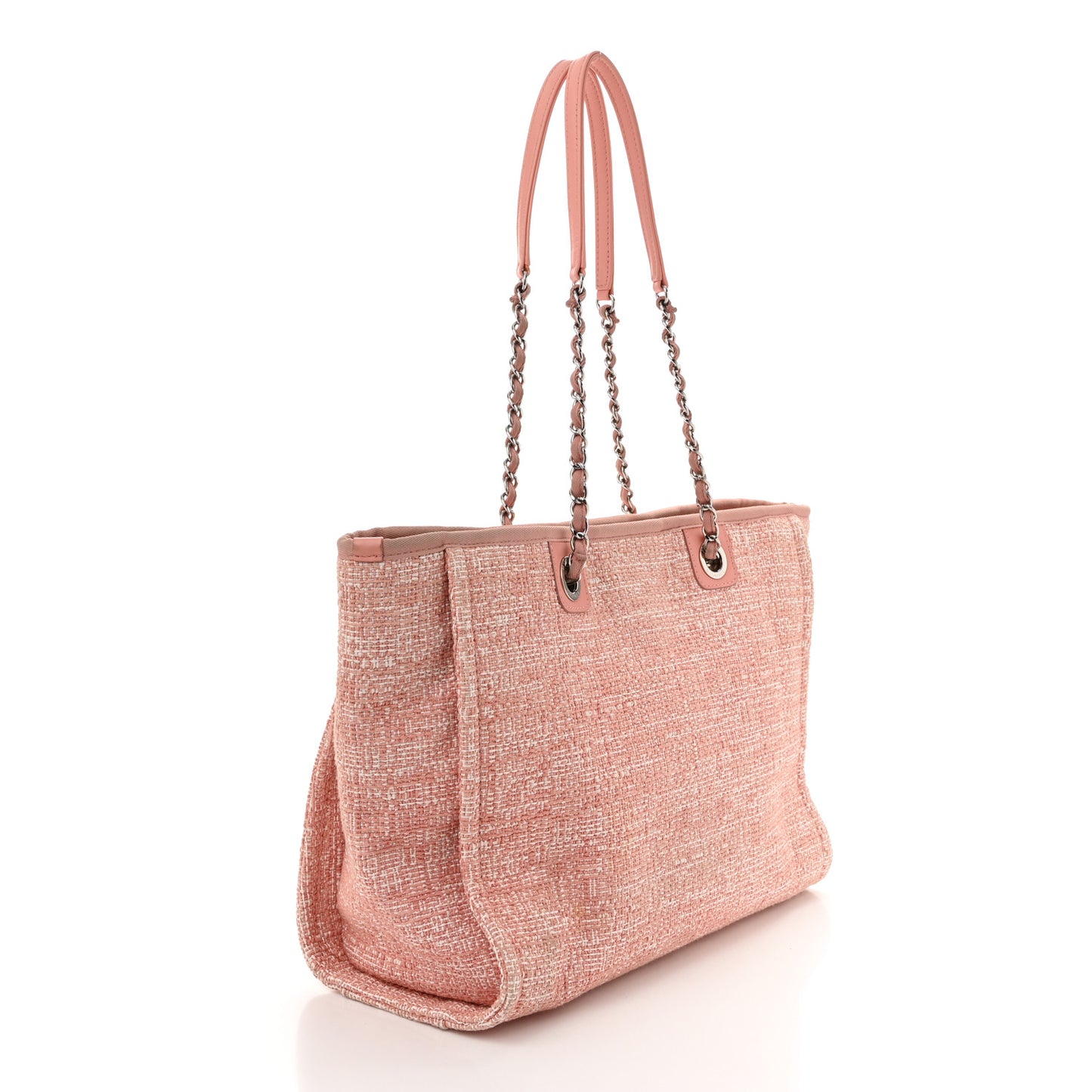 Lurex Boucle Small Deauville Tote Pink