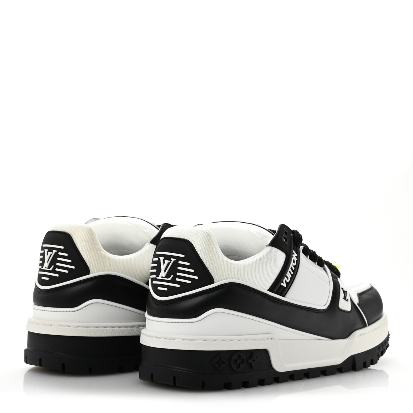Calfskin Mens LV Trainer Maxi Sneakers 10.5 Black