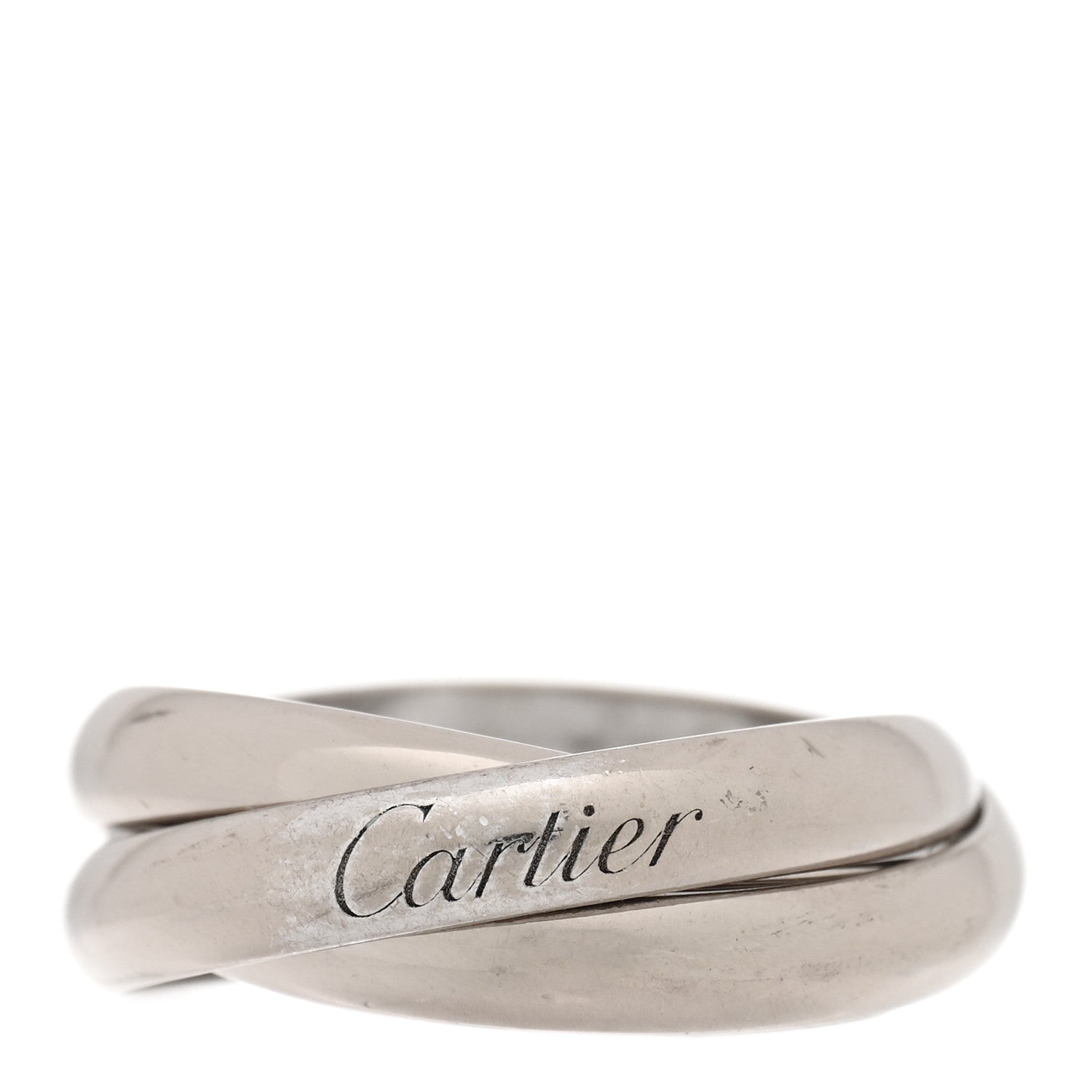 Cartier 18K White Gold Classic Trinity Ring 56 7.5 1 of 4