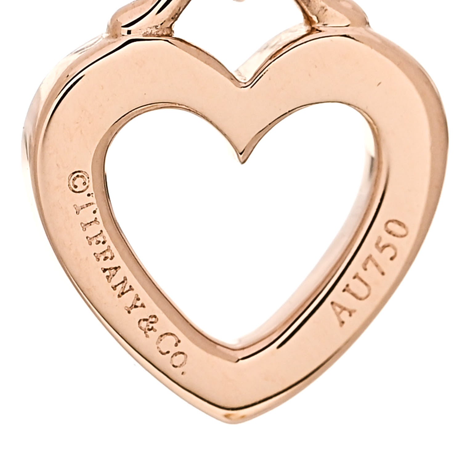 Tiffany 18K Rose Diamond Sentimental Heart Charm 4 of 4
