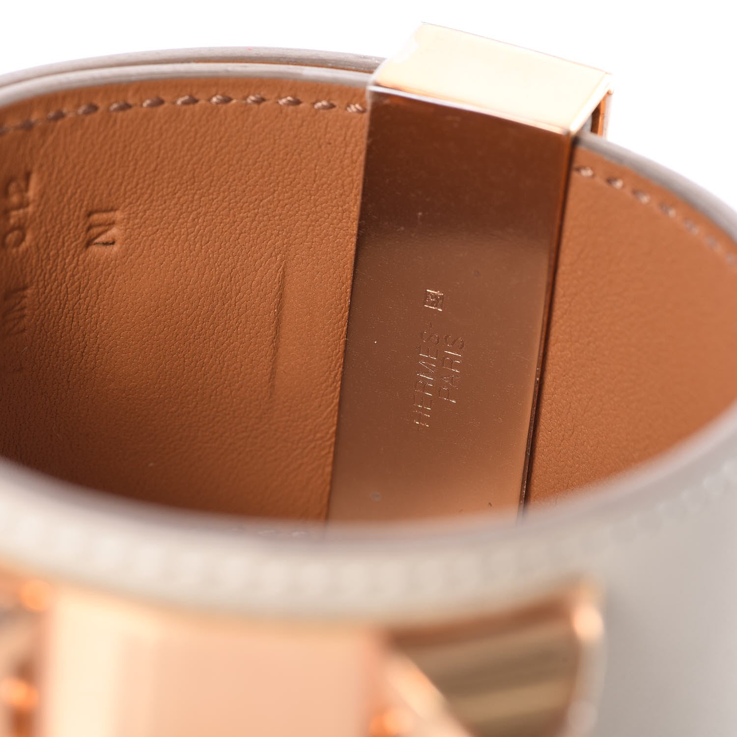 Hermes Swift Collier de Chien CDC Bracelet L Craie 5 of 5
