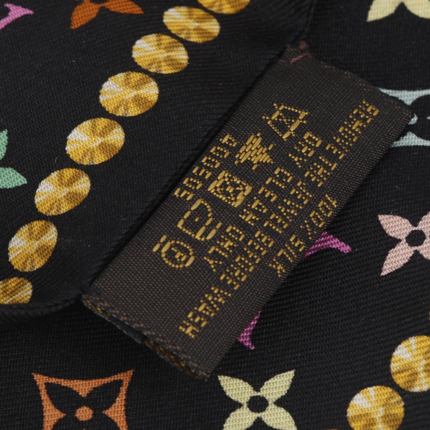 Silk Monogram Multicolor Bijou Bandeau Black