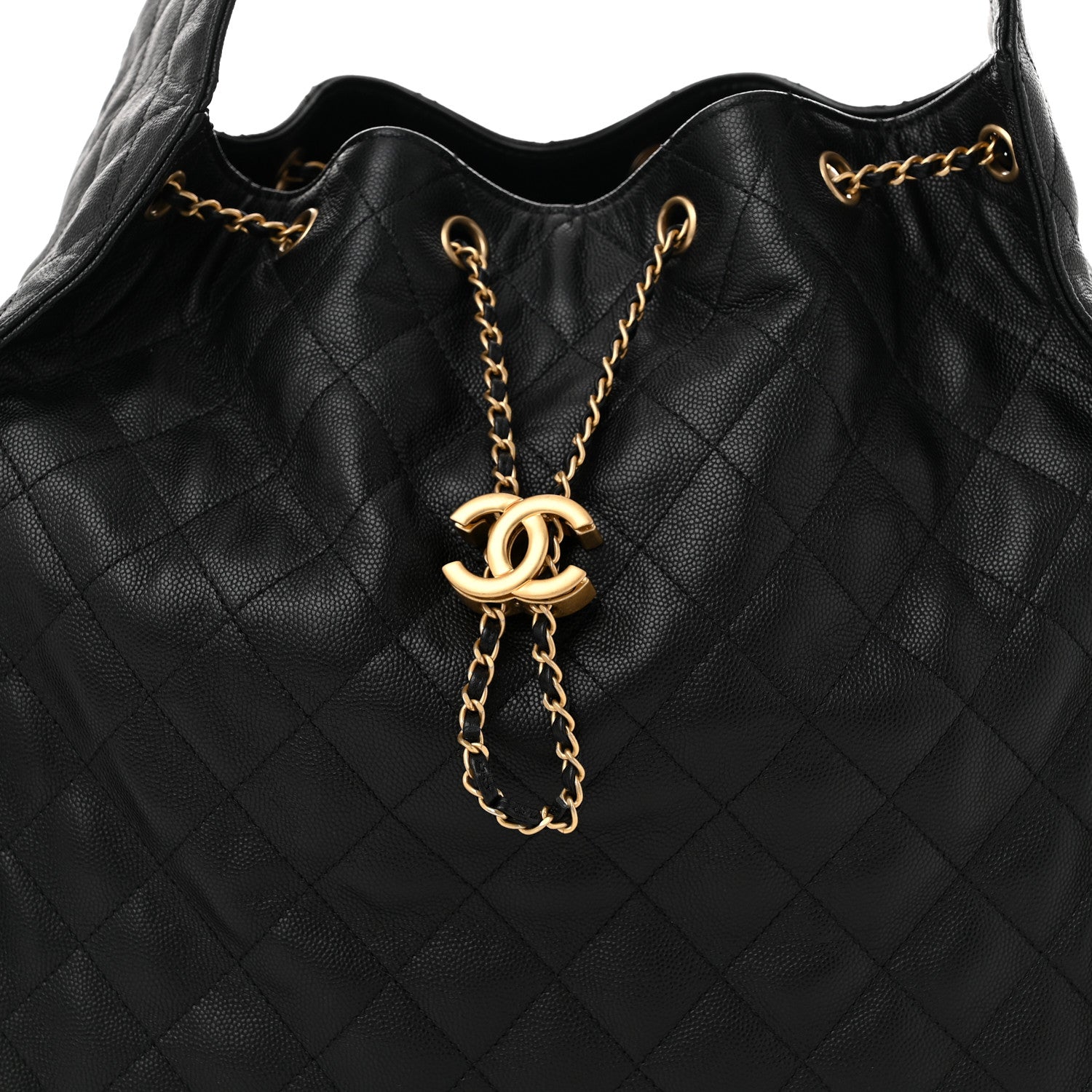 Chanel Caviar Quilted Medium Chanel 25 Handbag Black 9 of 12