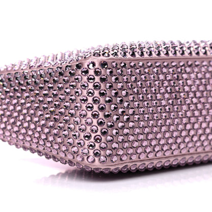 Prada Satin Crystal Mini Re-Edition 2000 Bag Alabastro 9 of 11