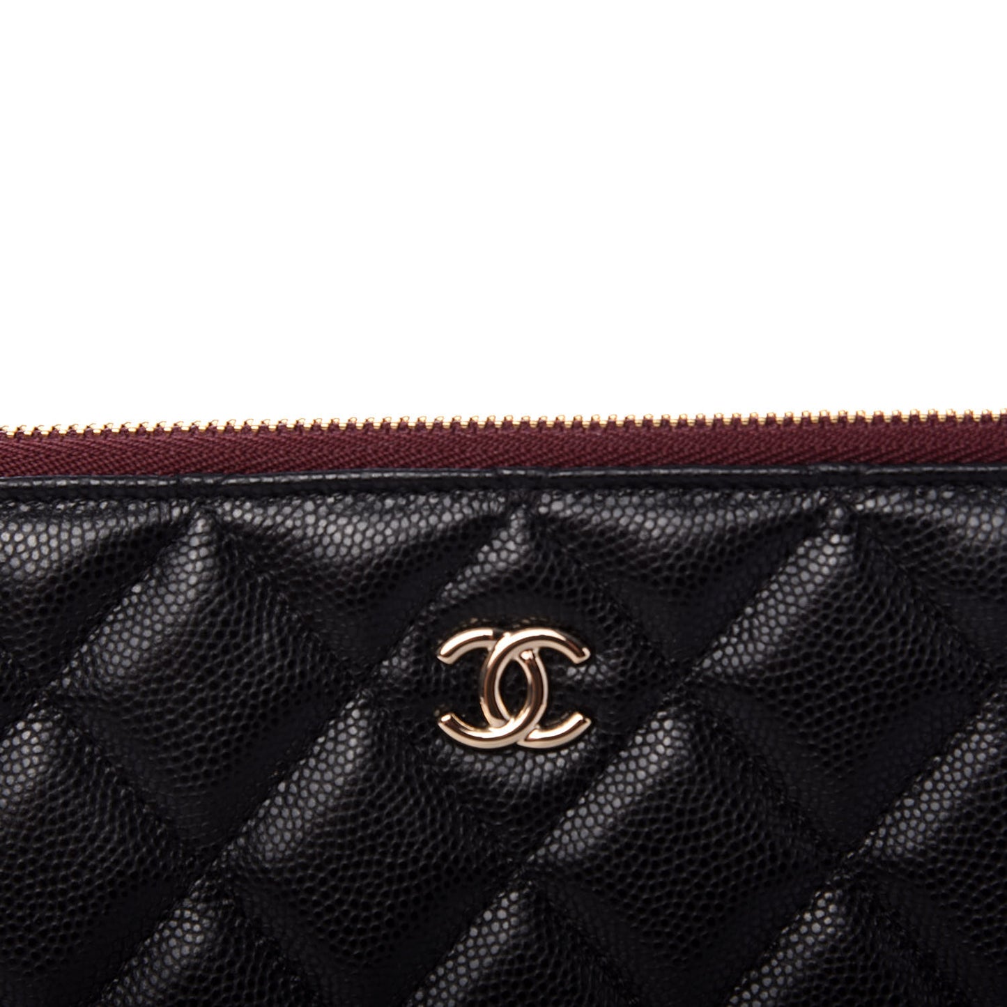 Caviar Quilted Medium Cosmetic Case Black