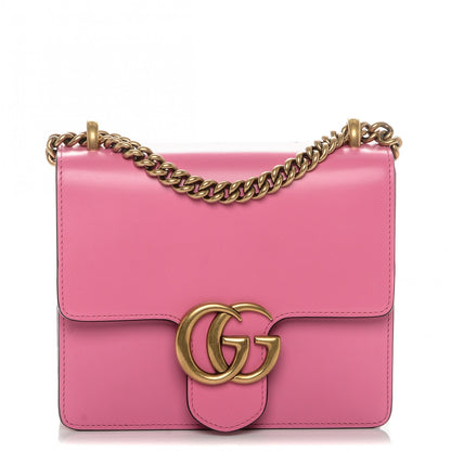 Gucci Knight Calfskin Small GG Marmont Chain Handle Bag Pink Tropical Flower 1 of 7