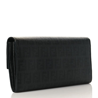 Fendi Zucchino Spalmati Forever Continental Wallet Black 3 of 10