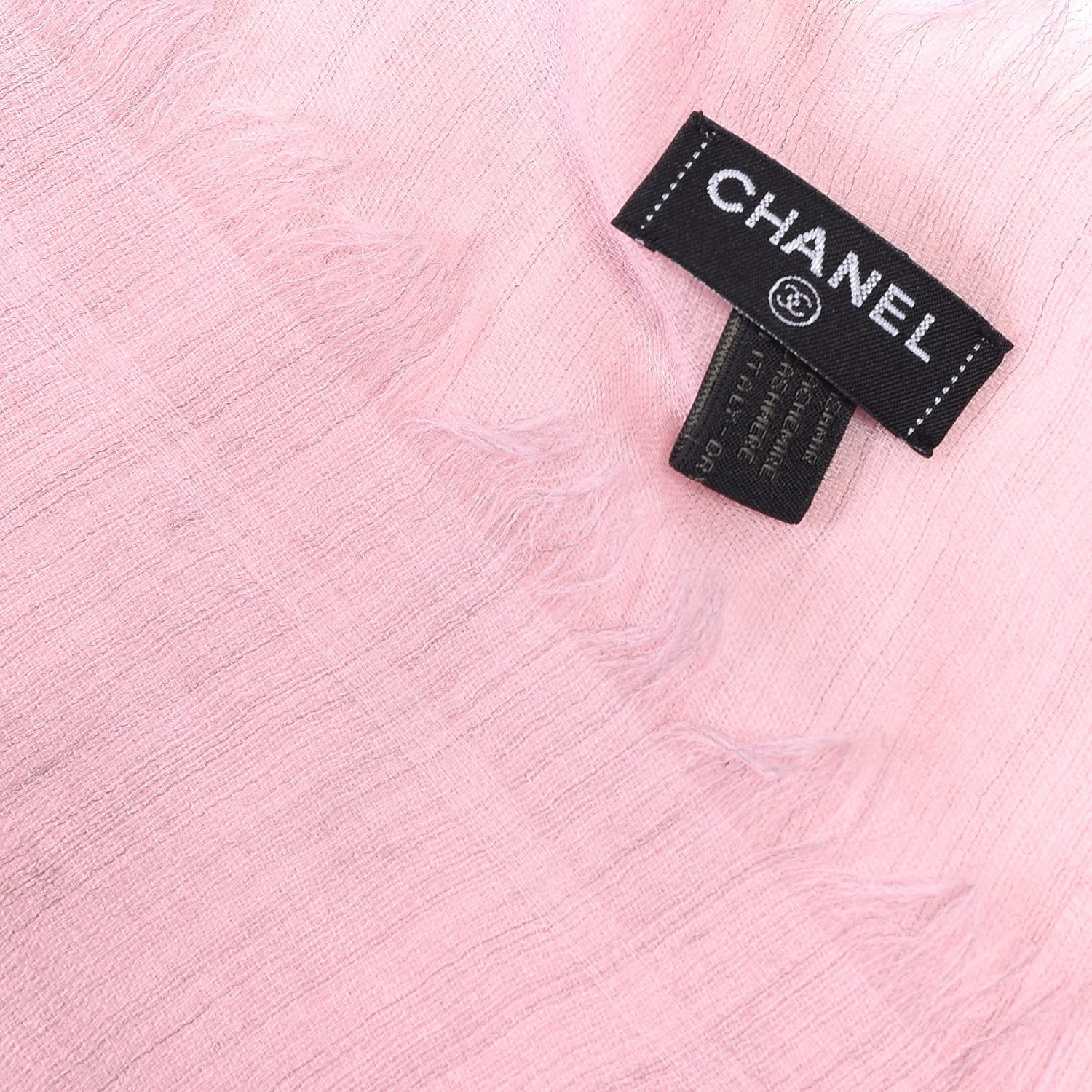 Chanel Cashmere CC Logo Scarf Pink 5 of 5