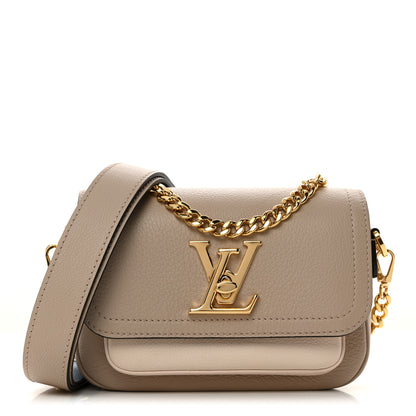 Louis Vuitton Grained Calfskin Lockme Tender Greige 1 of 9