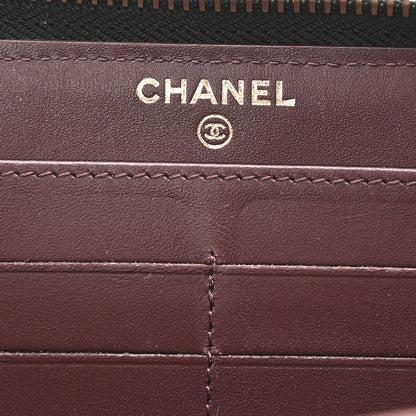 Chanel Caviar Quilted Large Gusset Zip Around Wallet Black 6 of 10