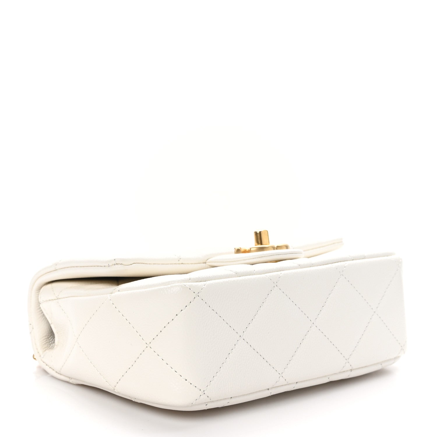 Chanel Caviar Quilted Mini Sweetheart Flap White 4 of 10