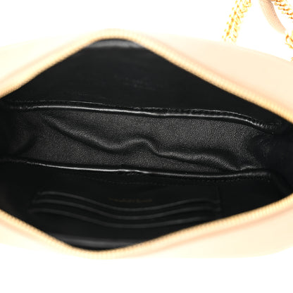Saint Laurent Calfskin Matelasse Monogram Mini Lou Camera Bag Dark Beige 5 of 10