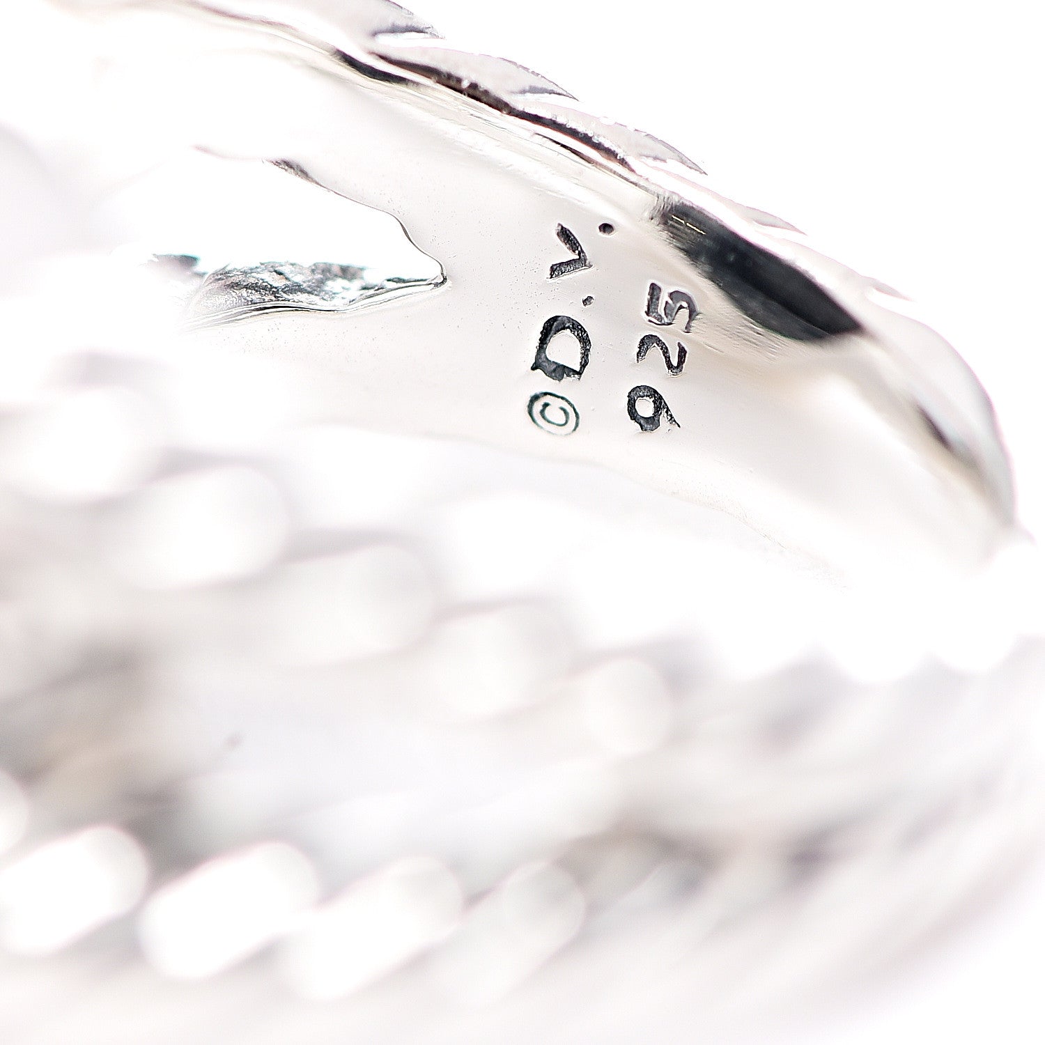 David Yurman Sterling Silver Diamond Black Onyx 14mm Albion Ring 55 7.25 4 of 4