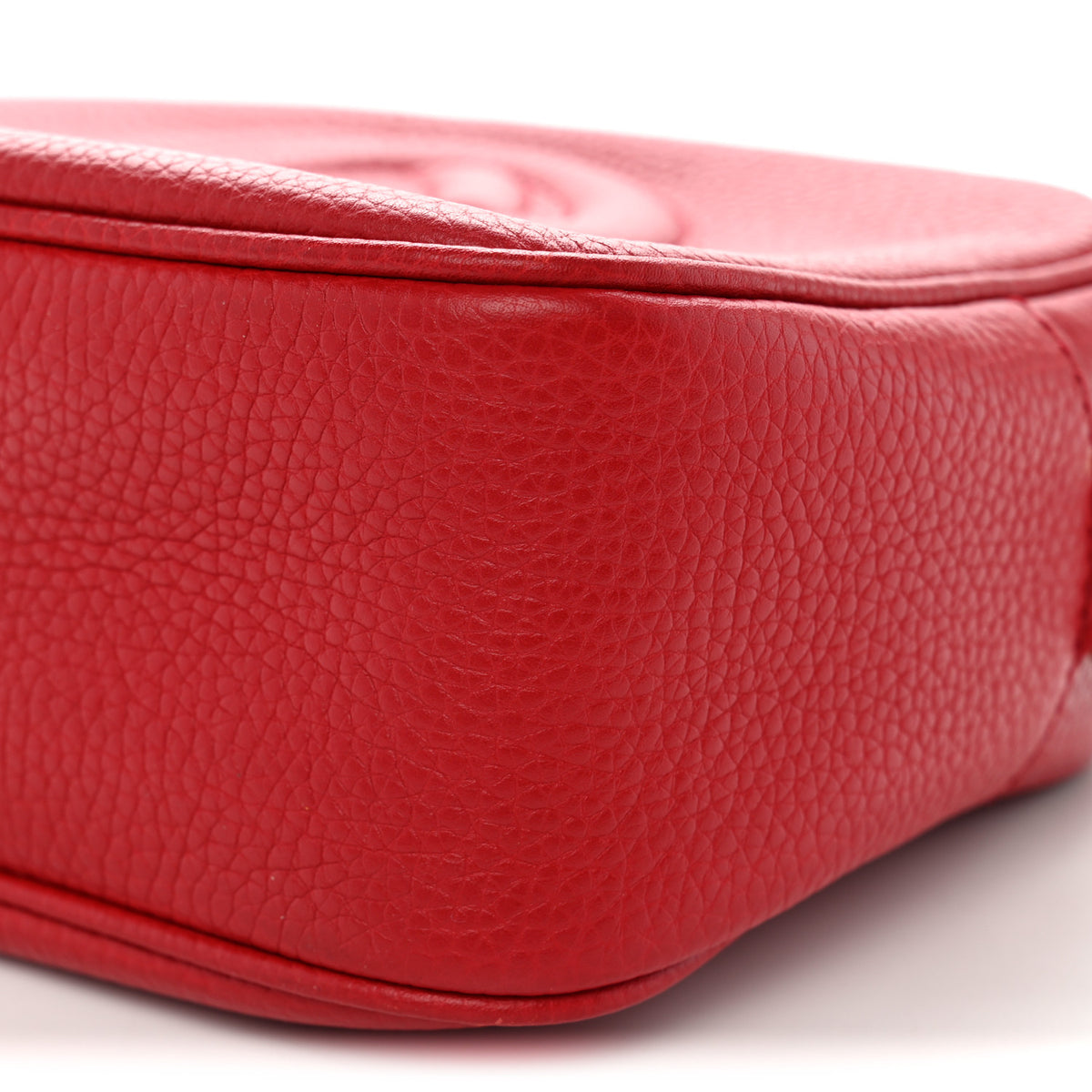 Gucci Pebbled Calfskin Small Soho Disco Bag Vibrant Red 10 of 13