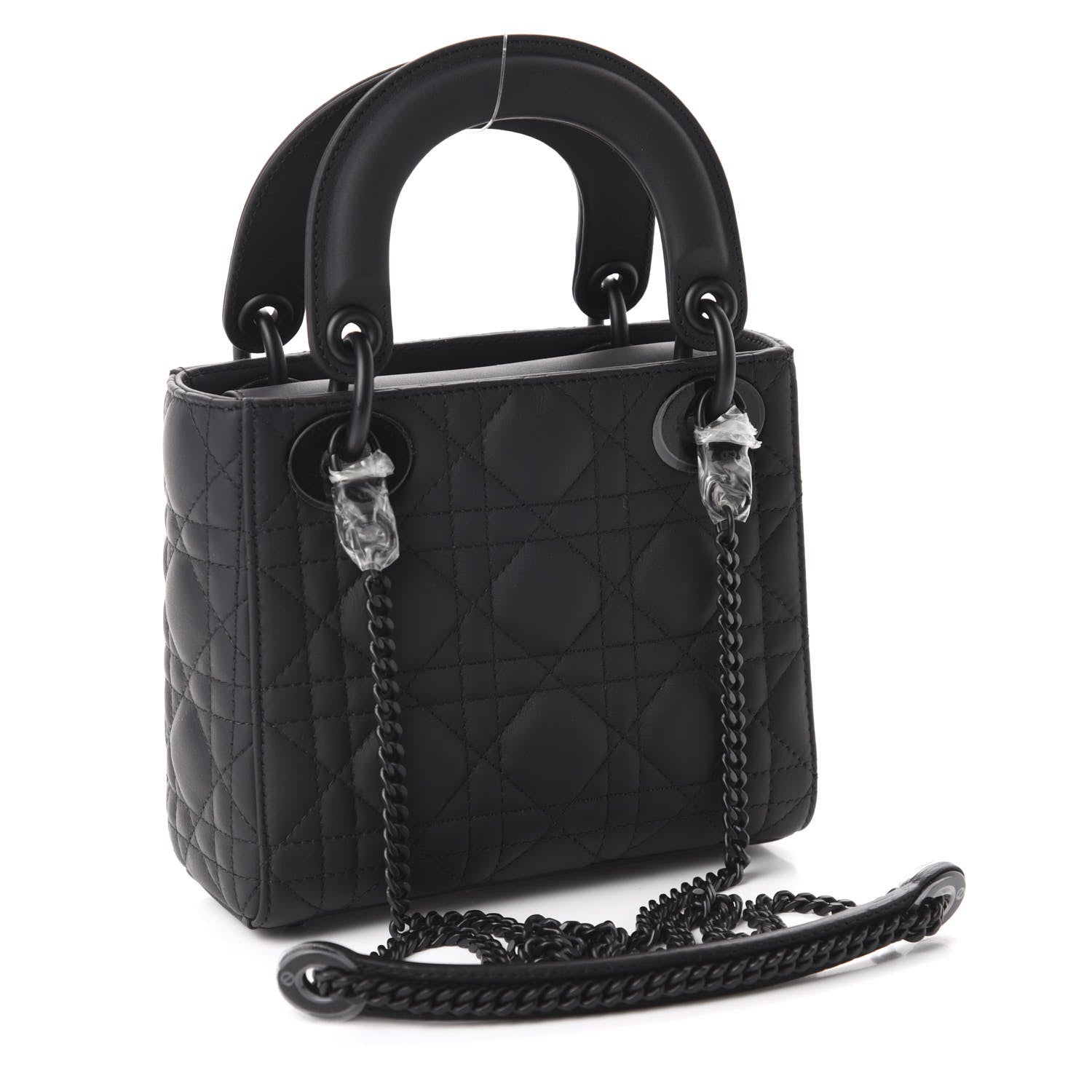 Christian Dior Ultra Matte Calfskin Cannage Mini Lady Dior Black 3 of 11