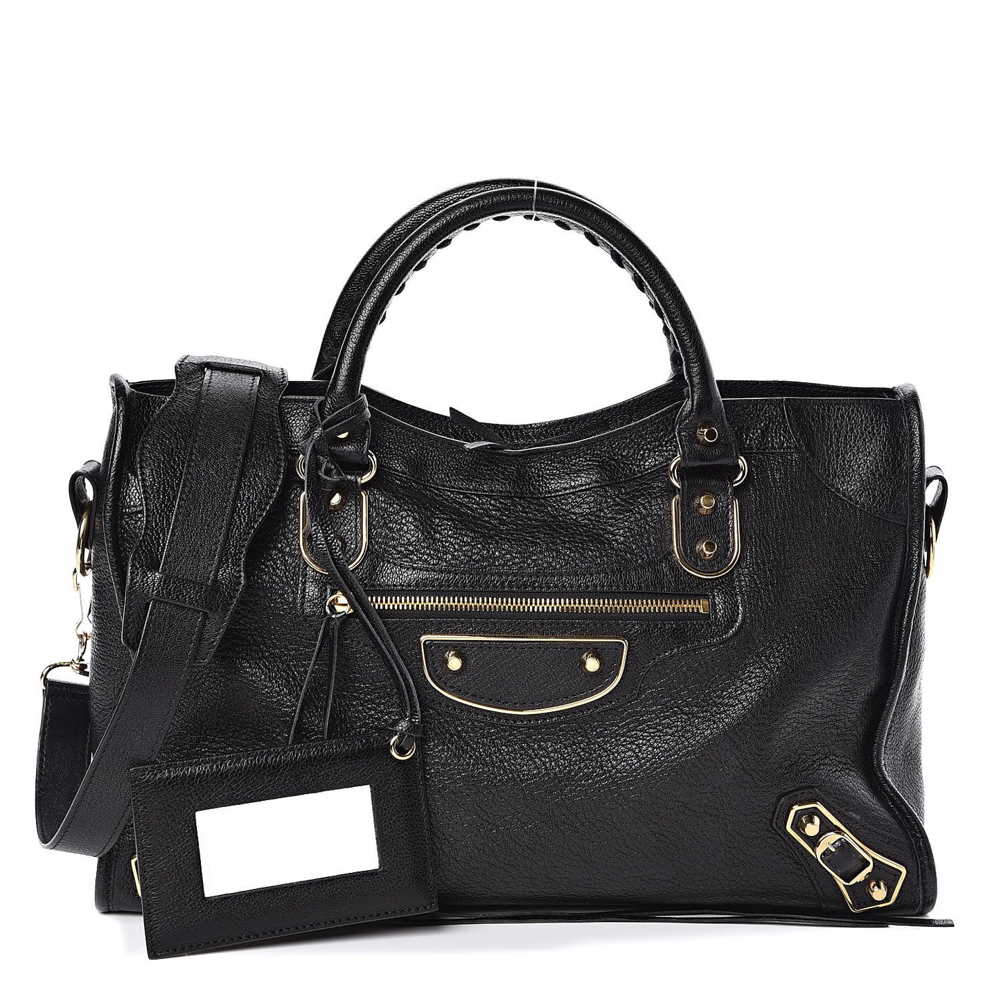 Chevre Gold Metallic Edge Hardware City Black