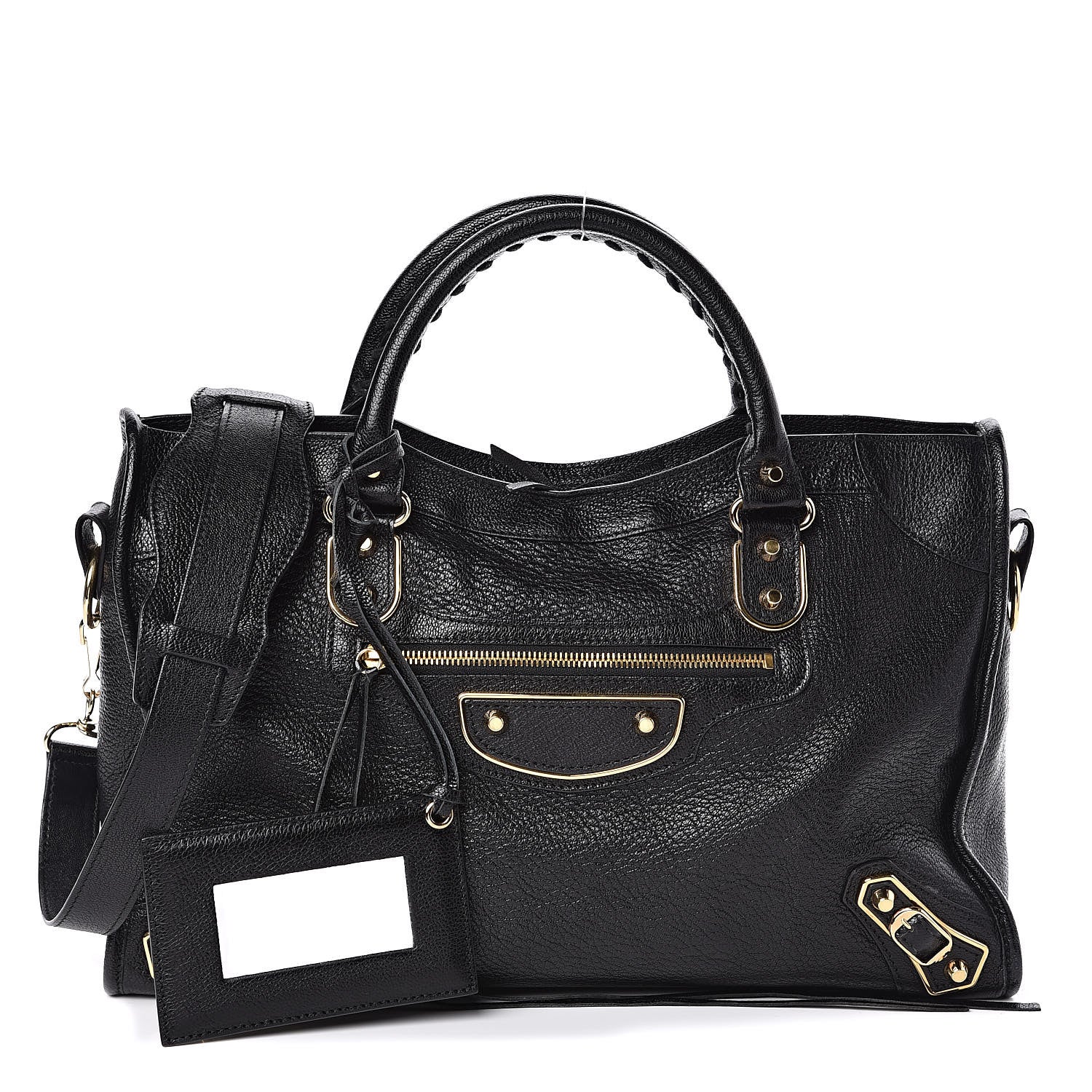 Balenciaga Chevre Gold Metallic Edge Hardware City Black 1 of 11