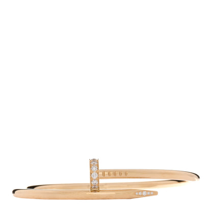 Cartier 18K Yellow Gold Diamond Juste Un Clou Bracelet 18 1 of 4