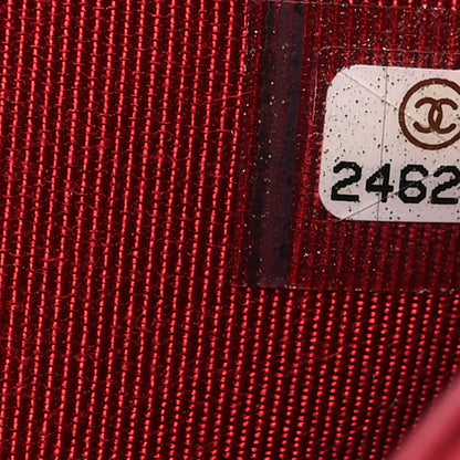 Chanel Caviar Quilted Compact Flap Wallet Dark Red 11 of 12