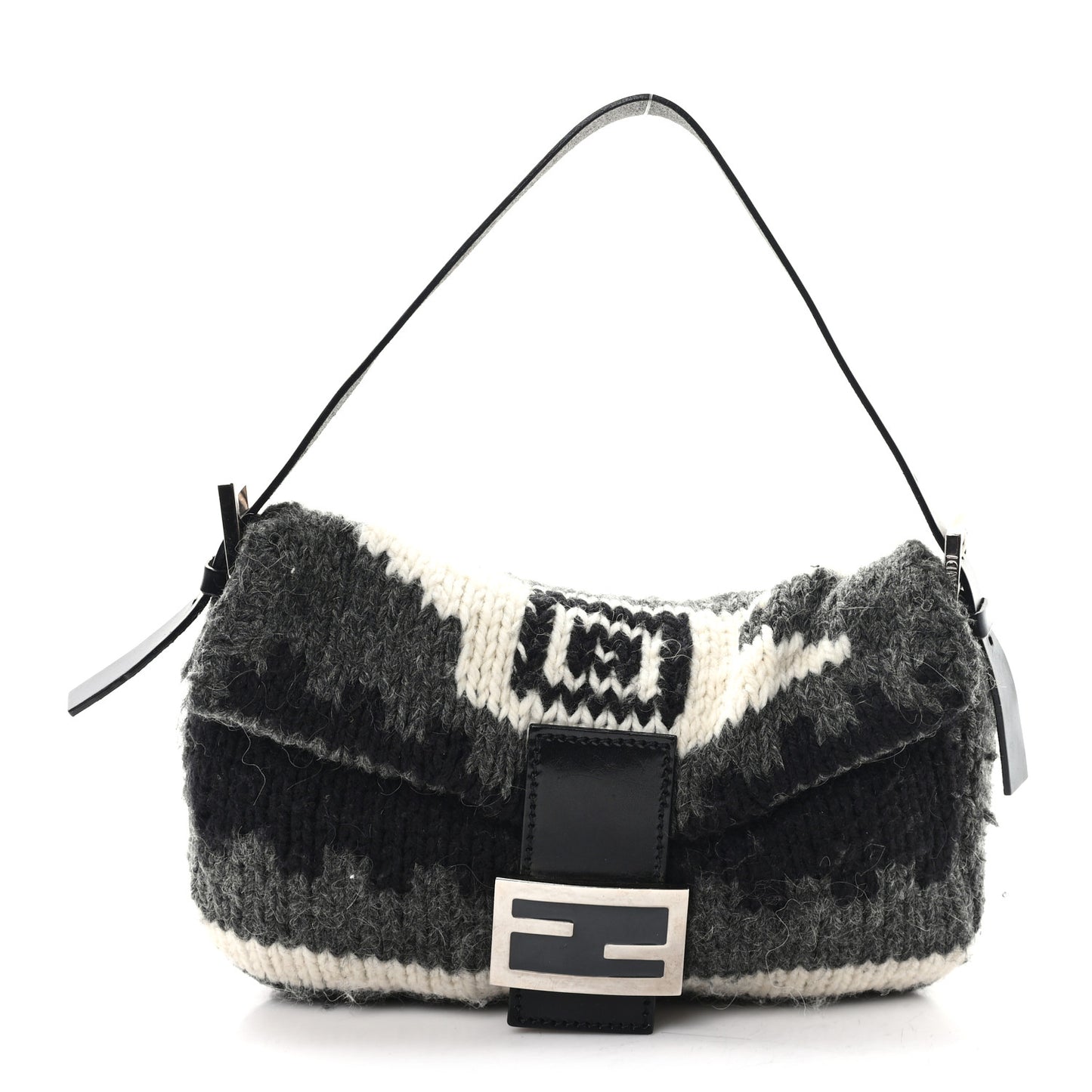 Wool Knit Baguette Grey
