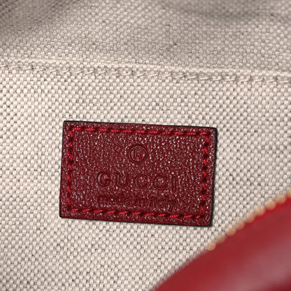 Gucci Sakai Be Green Calfskin Diagonal Stitched Small Blondie Shoulder Bag Rosso 6 of 10