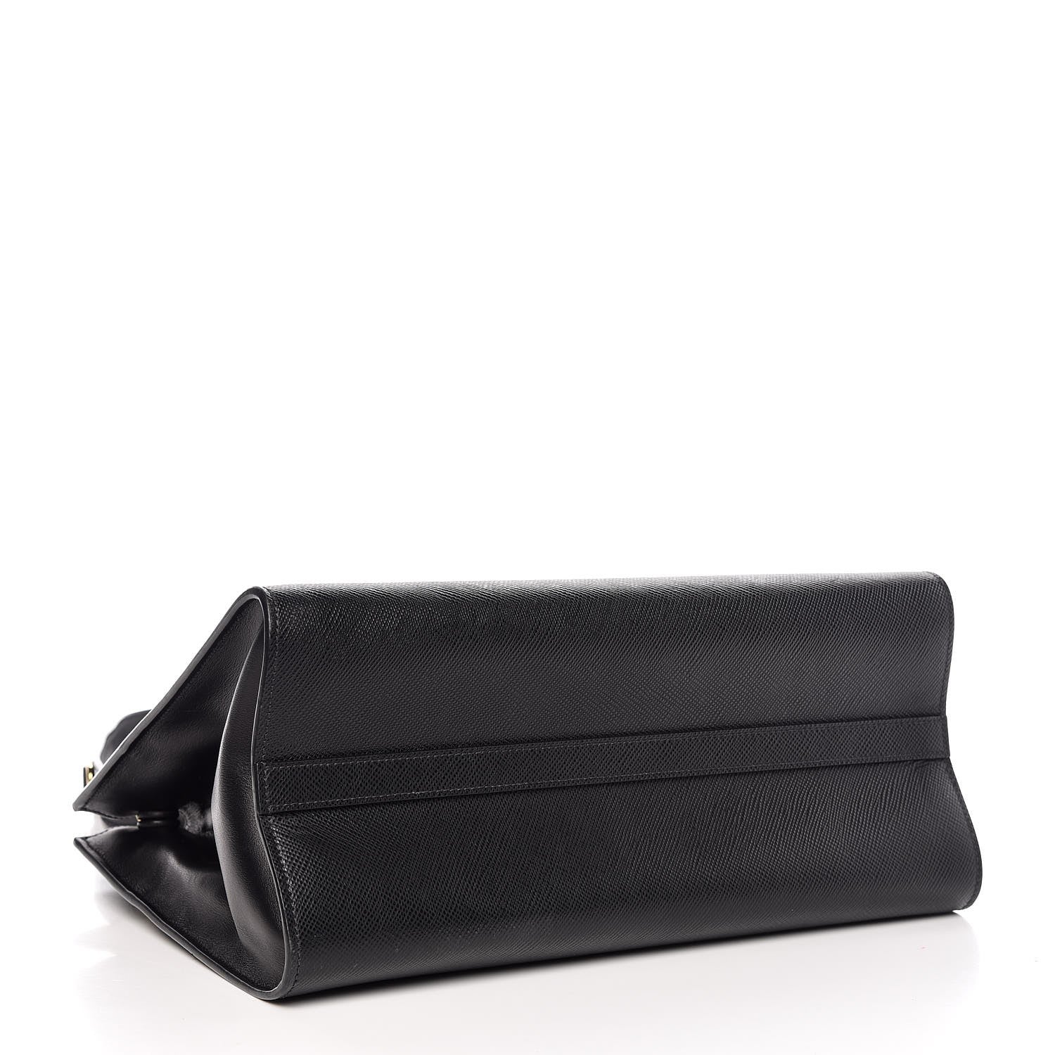 Prada Saffiano Cuir Calfskin Large Monochrome Top Handle Tote Black 5 of 7