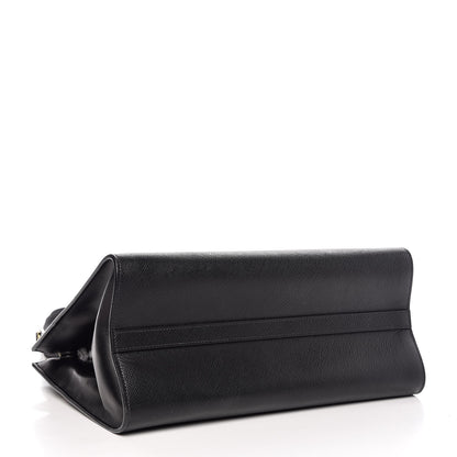 Prada Saffiano Cuir Calfskin Large Monochrome Top Handle Tote Black 5 of 7