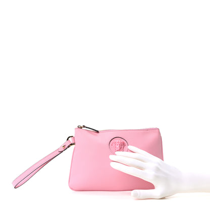 Versace Grained Calfskin La Medusa Pouch Pink 2 of 9