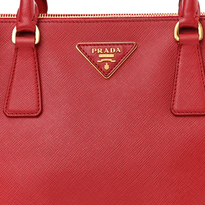 Prada Saffiano Small Galleria Double Zip Tote Fuoco 9 of 14