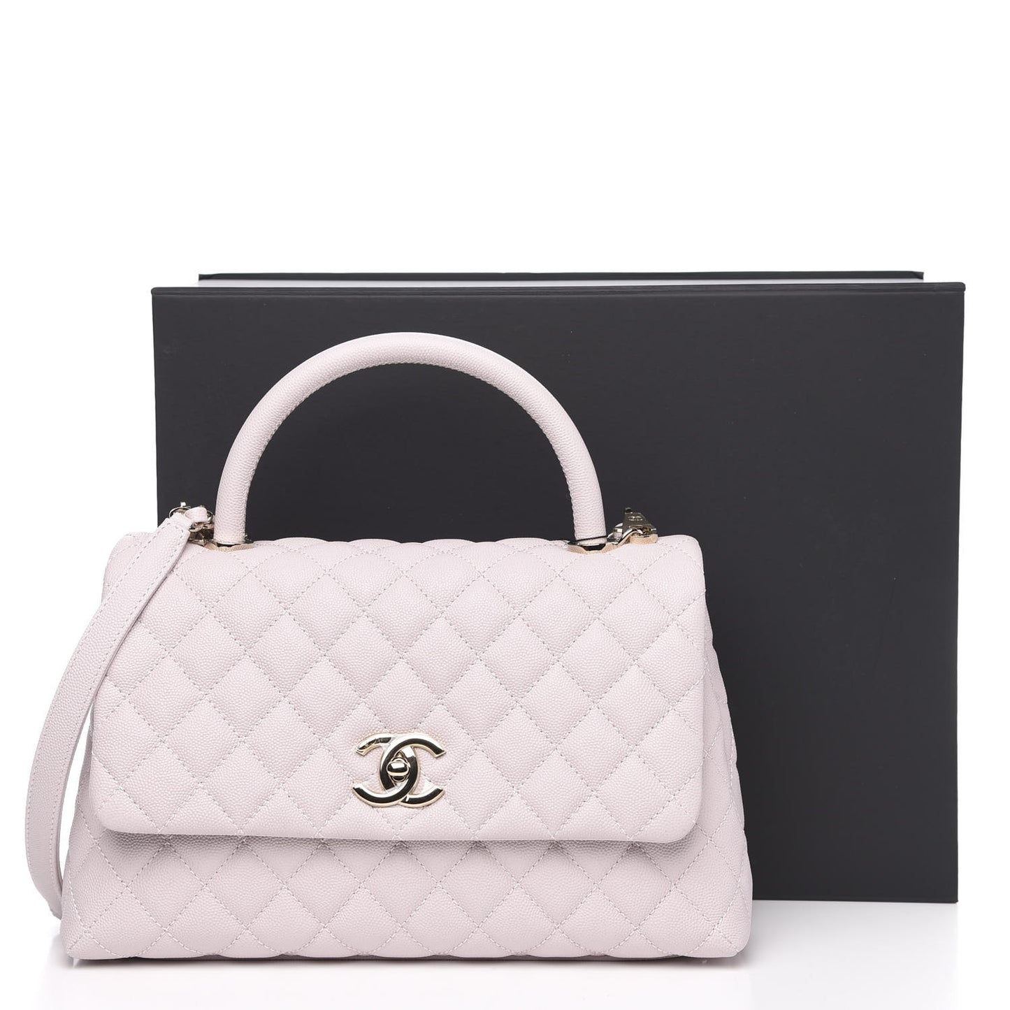 Caviar Quilted Small Coco Handle Flap Lilas Lilac