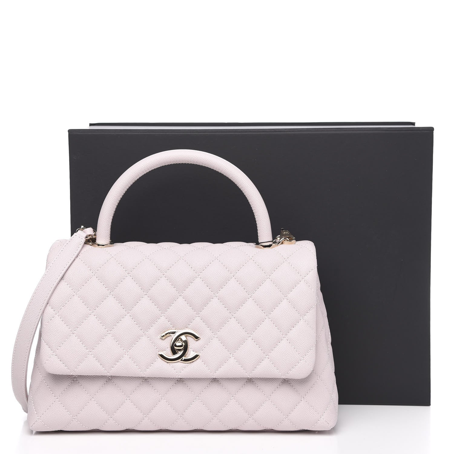 Chanel Caviar Quilted Small Coco Handle Flap Lilas Lilac 9 of 9
