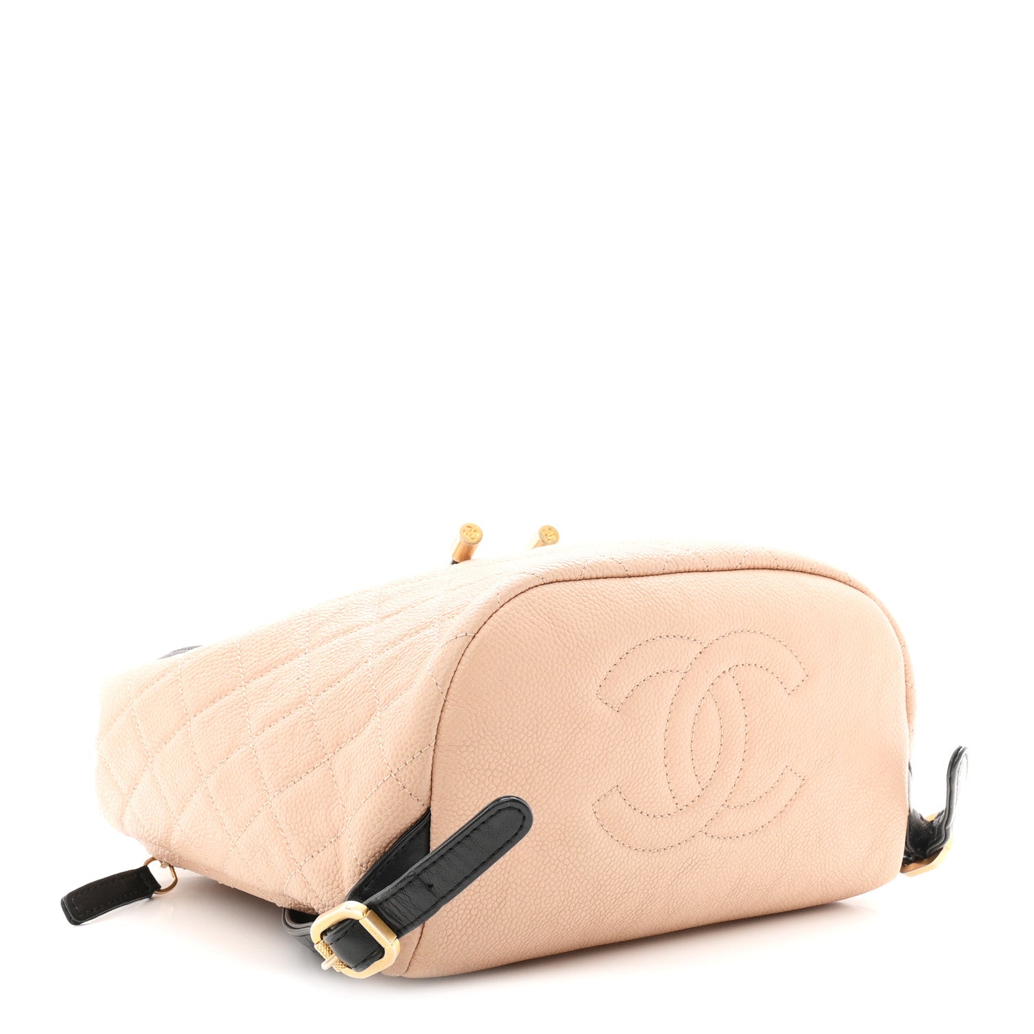 Chanel Caviar Quilted Filigree Backpack Beige Black 4 of 10